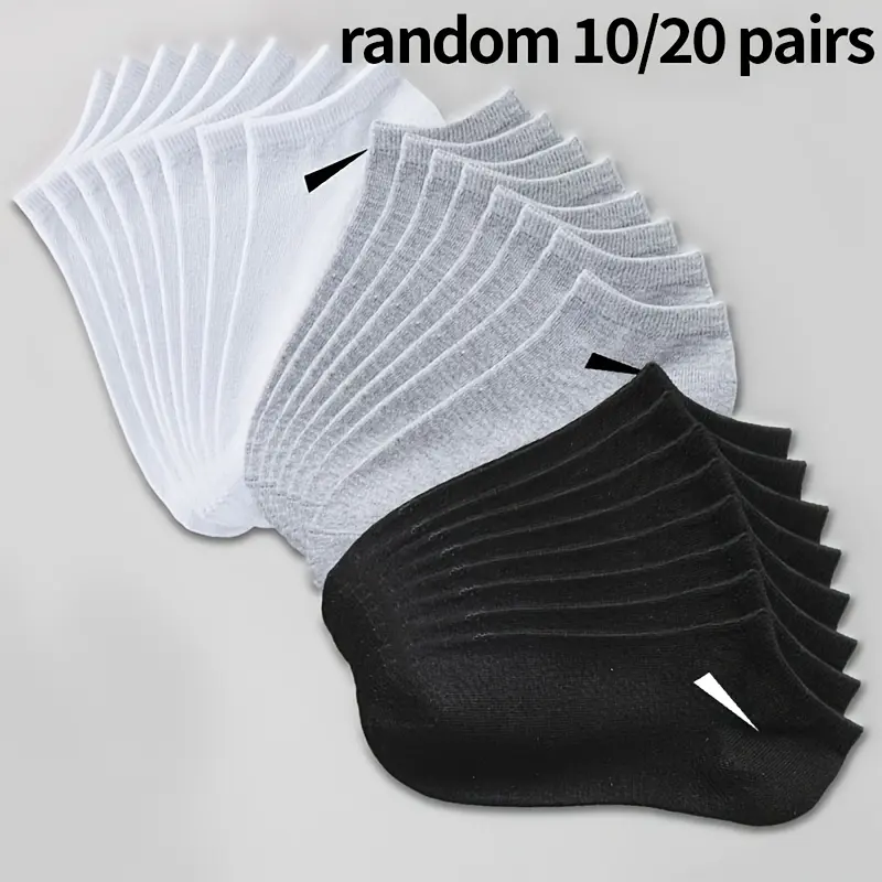 100 Random Pairs of Men's Breathable Socks - Comfortable Fabric, Solid Color Design, Lightweight Knit, Suitable for Casual Wear, Everyday Socks|   Minimalist socks|   Durable fabric, simple design, soft material, active lifestyle