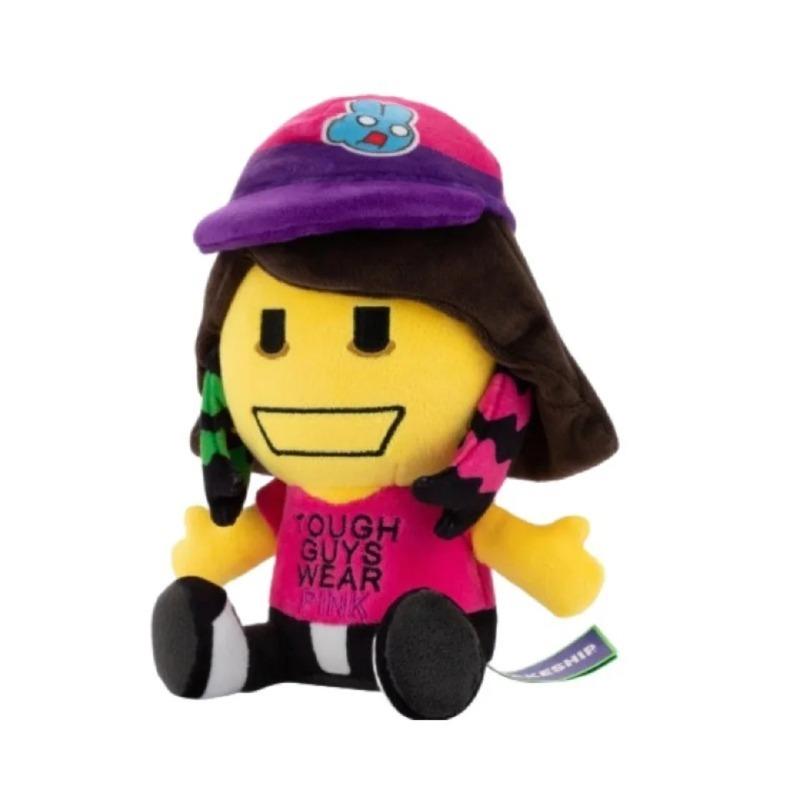 Roblox Guest Plush Toy, Soft "Tough Guys Wear Pink" Game Character Stuffed Doll, Cute Collectible Plushie Gift for Fans & Kids
