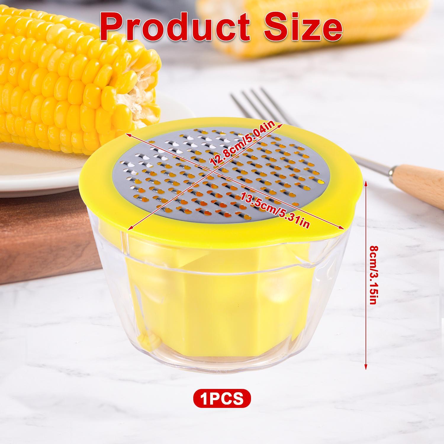 1pc 4-in-1 Corn Kernel Remover Tool, Multifunctional Corn Peeler & Vegetable Fruit Peeler with Ginger Grater