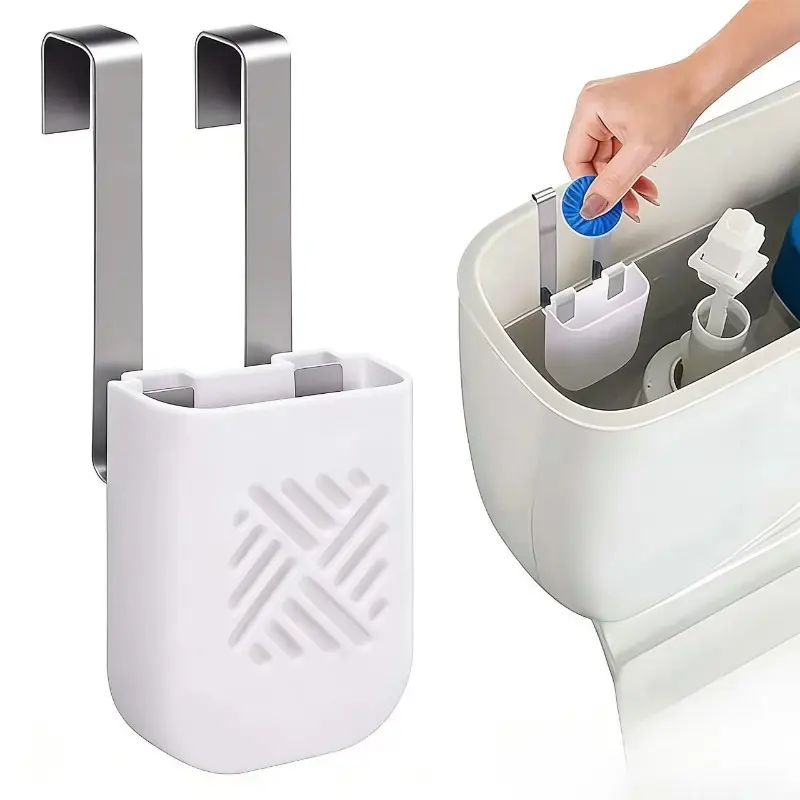Toilet Tank Cleaning Pad Holder and Bleach Tablet Tray. Wall-mounted Toilet Cleaner Carrier, Bleach Tablet Dispenser, Prevents Residual Contamination in the Tank, Toilet Water Accessory, Bathroom Cleaning Supplies, Bathroom Cleaning Tool