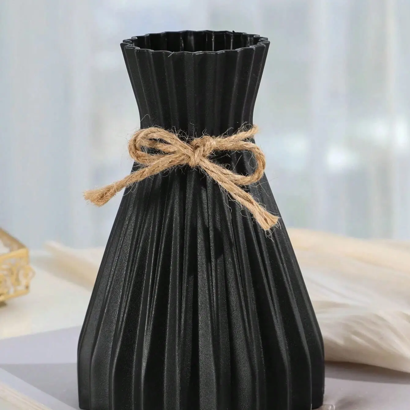 Boho Style Plastic Vase Set (1pc/2pcs), Durable Ceramic Look Vases, Tall Straight Desktop Vases, Decorative Vase, Wedding Centerpiece, Artificial Flower Container