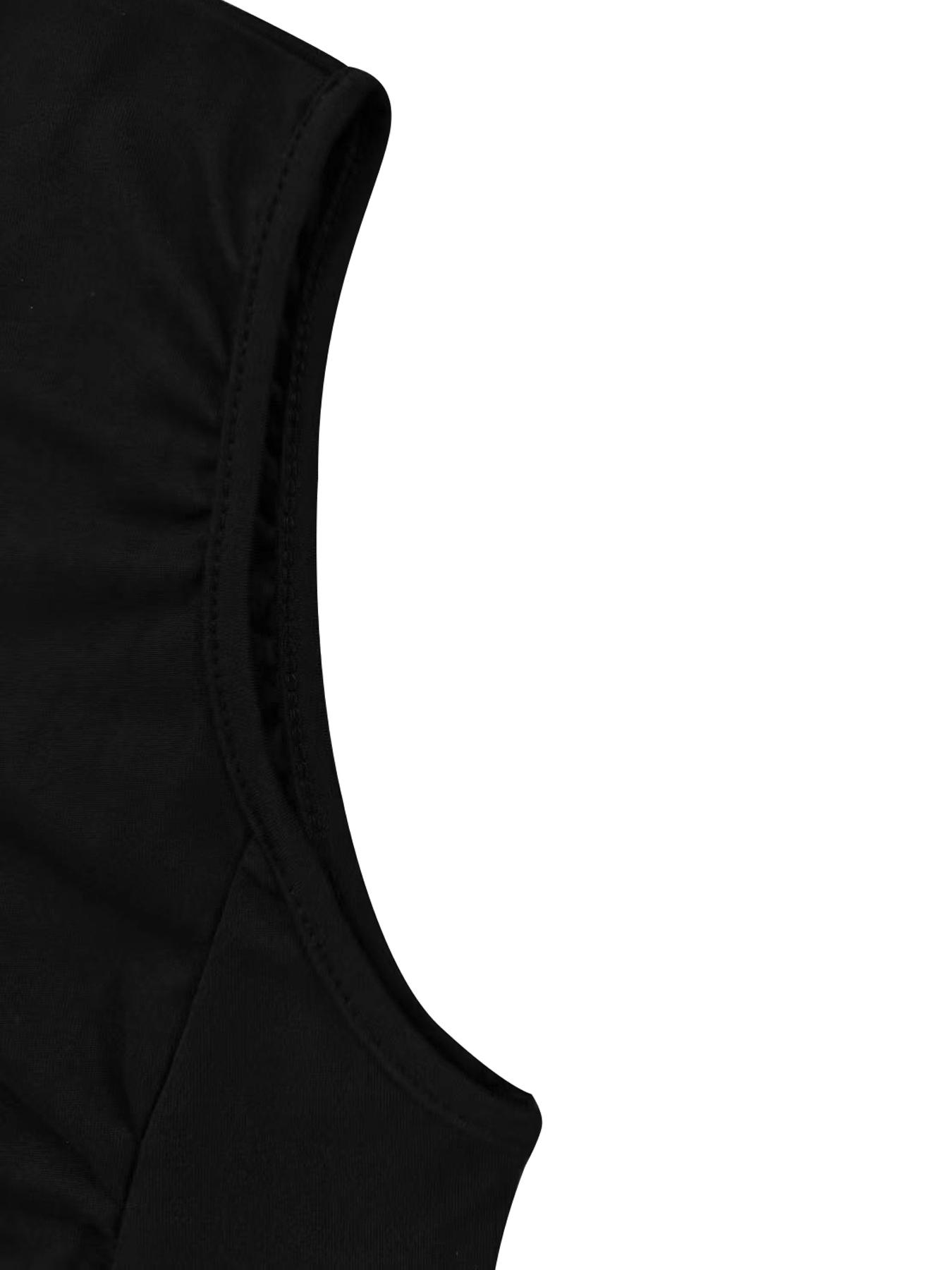 Women's Plain Asymmetrical Neck Tank Top, Elegant Sleeveless Top for Daily Wear, Ladies Clothes for All Seasons, Asymmetrical Hem Sleeveless