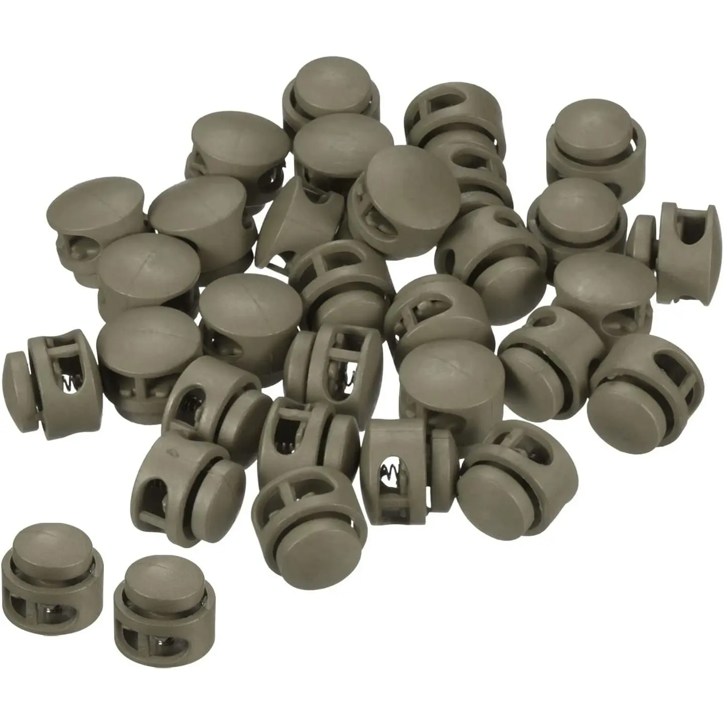 Cord Locks, Round Spring Toggle Stopper for Drawstring Bag Shoelaces