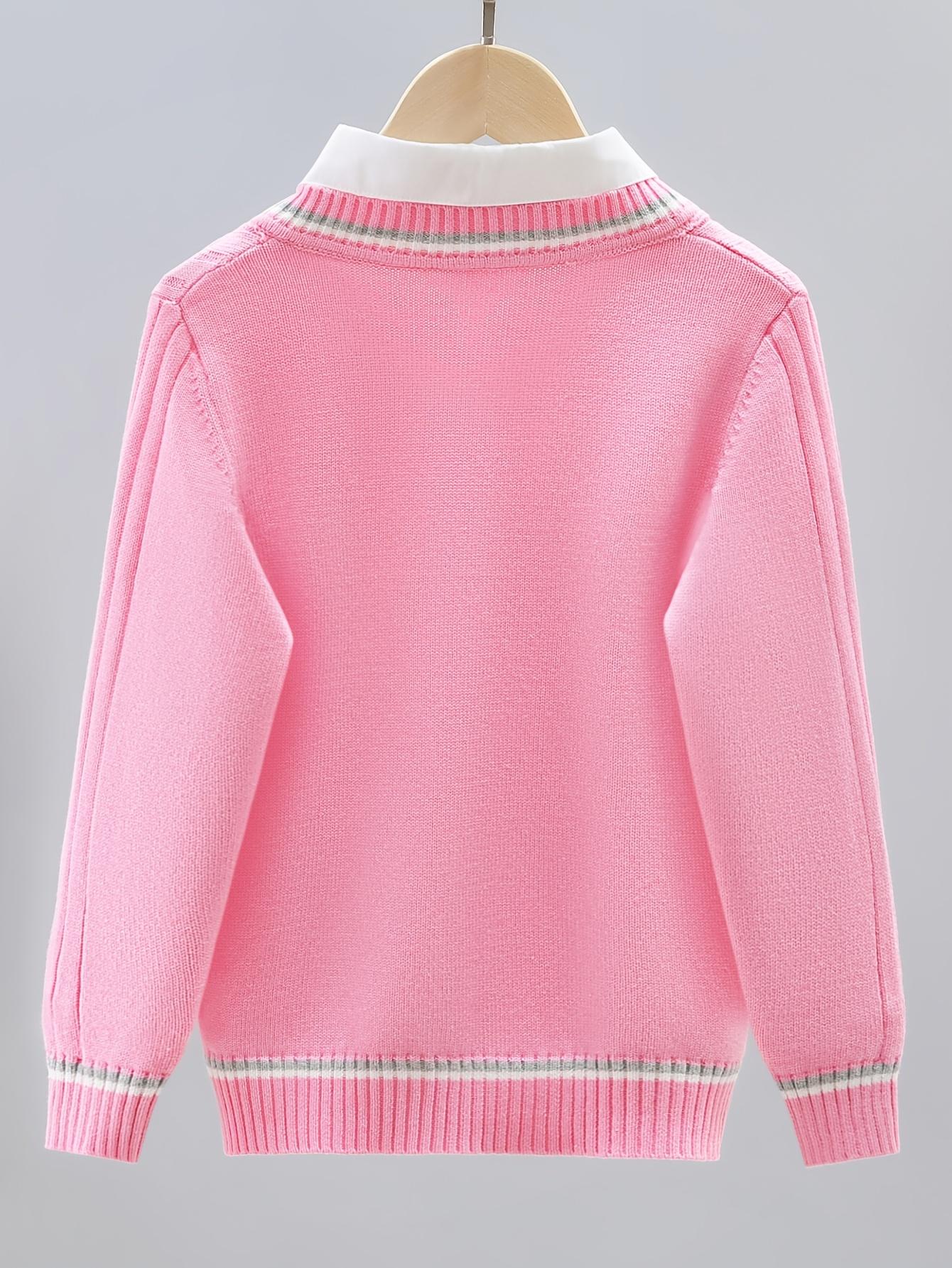 Girls' Sweater Pullover, Christmas Outfit for Kids, Trendy Piece for Teens, Fashionable Girls' Clothing, Middle School Girls' Clothing, 7 to 8 Years Old, 10 to 12 Years Old, Knit, Tops