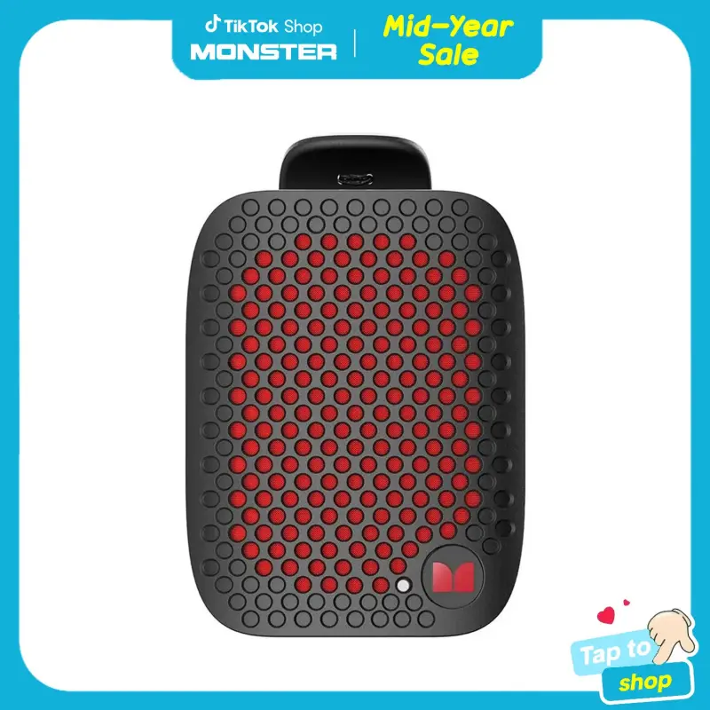 Aston DigitalMONSTER M3 Portable Bluetooth Ser, TWS Stereo Sound, IPX7 Waterproof, Magnetic Clip-On Wearable Ser, Ultra-Portable 80g Wireless Ser for Outdoor, Travel, Camping & Work - SummerWins - DealsForYouDays