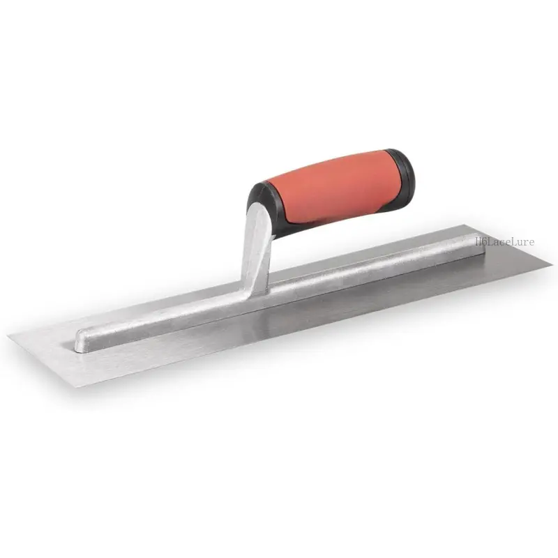 QLT Concrete Finishing Trowel, 14 x 4 Inch Carbon Steel , Soft Grip Handle,H6LaceLure