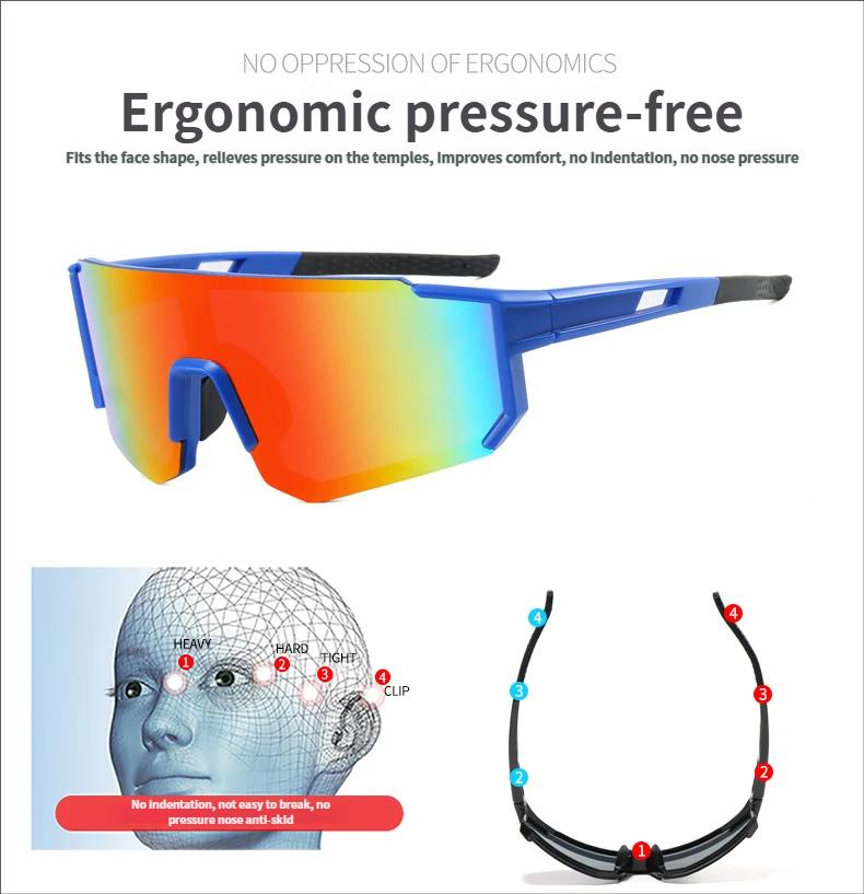 Photochromic Cycling Sunglasses for Men & Women, UV400 Wraparound Shield Sports Glasses, Lightweight Windproof One-Piece Outdoor Eyewear for Road Biking, Running, MTB & Driving