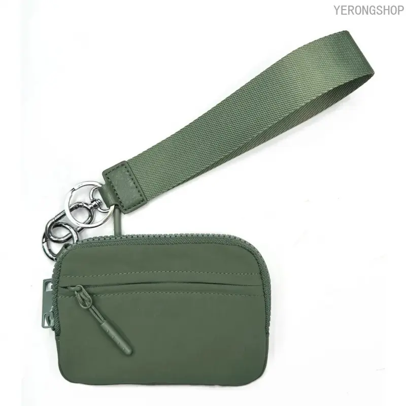 Wrist Strap Waterproof Nylon Small Wallet, Multi‑Functional Card Holder Keychain Women's Coin Purse Inflatable Santa Claus Deer Sleigh Set prank gift jean chain short length comforter toy adjustable detachable new arrival men woman versatile thick denim