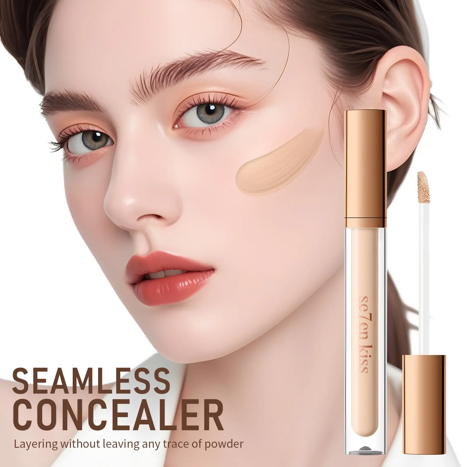 Flawless Cream Concealer Liquid, Smooths Imperfections, Long-Lasting Coverage, Ideal for Daily Use, Enhances Skin Texture