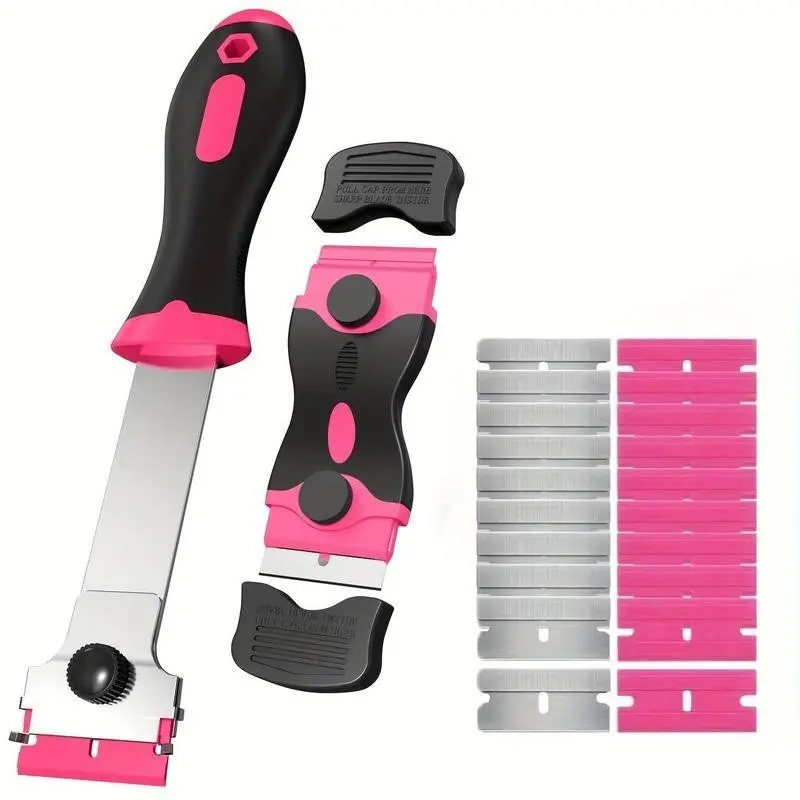 22-Piece Multi-Functional Peel Tool Set, Includes 20 Replacement Blades, Dual-Head Adhesive Remover, Kitchen Cleaning Tools, Home Care Essentials