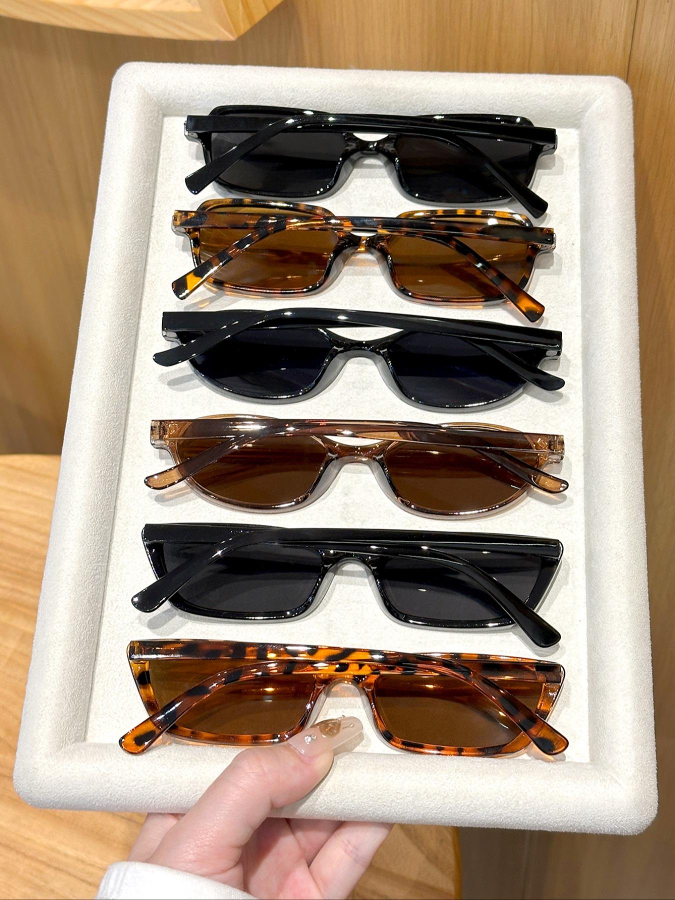 6 Pack Fashionable Unisex Classic Eyewear, trendy casual sunglasses Set for Men and Women, Great for Everyday Use and Outdoor Activities, Trendy Vintage Sunglasses