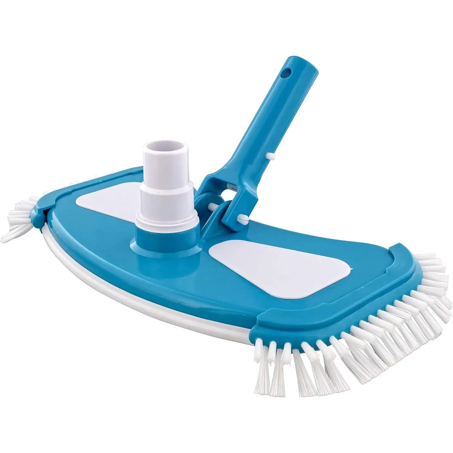12" Deluxe Weighted Butterfly  Vacuum  with Side Brushes, Swivel Hose Connection, Pole Handle - Clean Debris Above Ground & In-Ground Swimming s, Spas - Vinyl Liner Safe