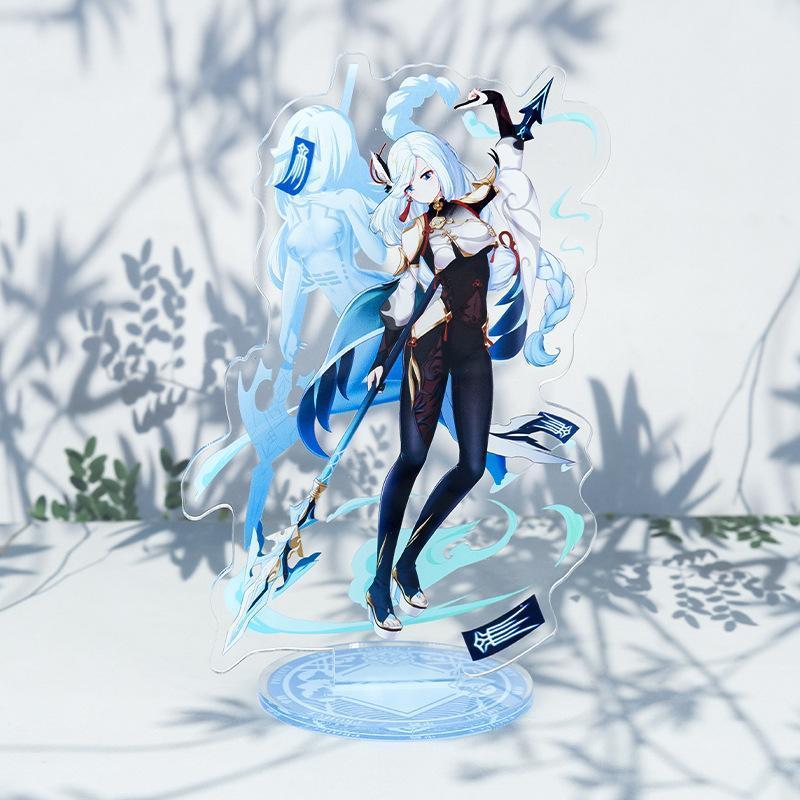 Game Impact New Stand Figure Acrylic Yelan Chevreuse Navia Xiao Cosplay Model Plate Desk Decor Fans Friend Gift