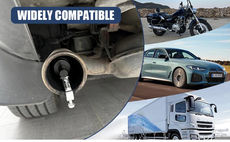 2PCS Turbo Sound Whistle Simulator, Car Turbo Whistle Car, Aluminum Alloy Universal Turbo Sound Exhaust Muffler Pipe Whistle, Automotive Replacement Exhaust Mufflers Fit Car Truck (Black)