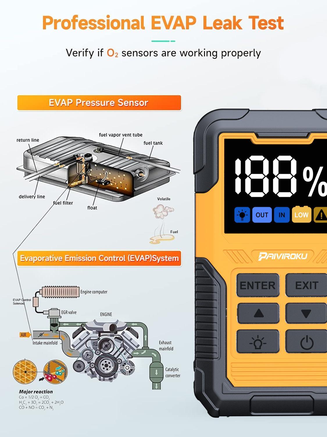 5000A Car Battery Jump Starter with OBD2 Scanner, 12V Portable Jumper Starter, Car Code Reader for Check Engine Light, OBDII Automotive Diagnostic Tool, Fault Code Scanner for Cars, SUVs, Motorcycles, All-in-One Vehicle Emergency Kit, Safe Quick Start & E