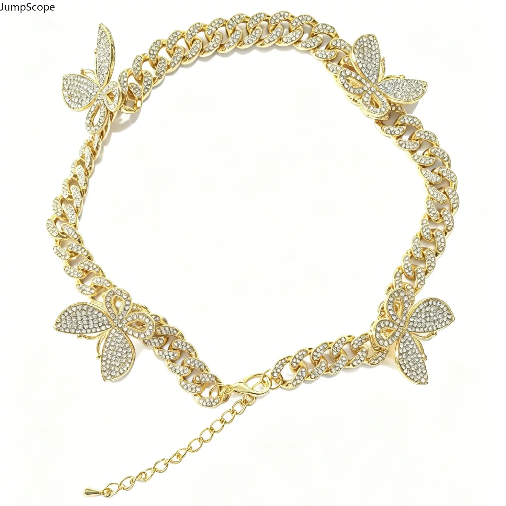 Y2K Hip Hop Iced Butterfly Chunky Cuban Link Matching Set, Ideal For Street Daily Wear Rap Concert Nightclub Party Goth Portrait Shoot Cool Birthday Holiday Gift For Men Women Hip Hop Streetwear Lovers