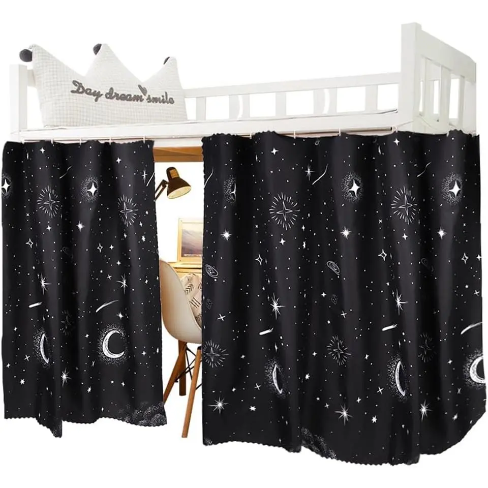 Bunk Bed Curtains Bottom Students Dormitory Bunk Bed Curtains Breathable  Single Sleeper Blackout Curtain  Loft Bedding Shading Drapes Lightproof Beds Canopy Tent