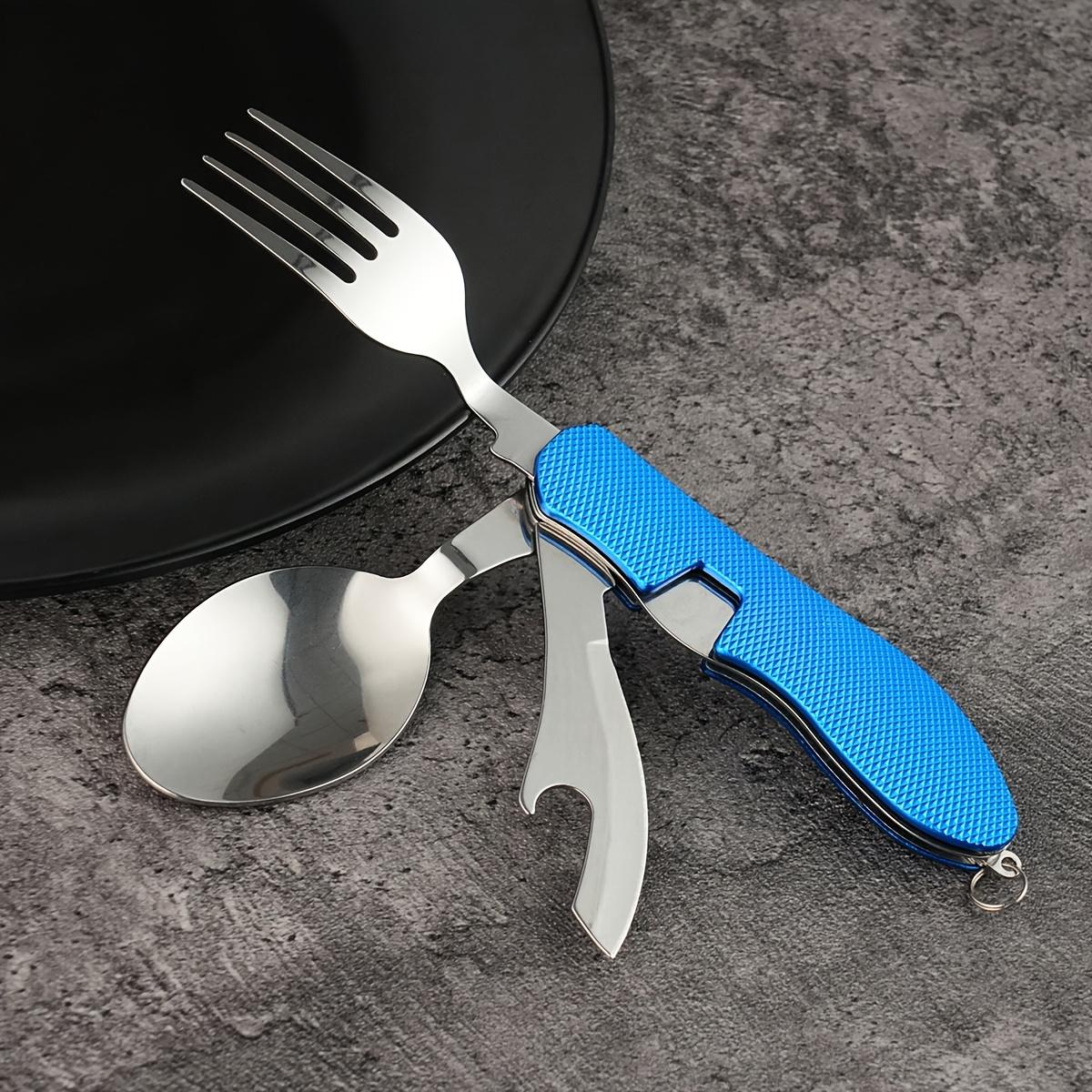 Outdoor Companion - Detachable Folding Multifunctional Camping Knife Fork And Spoon Combination - Convenient Portable And Durable Tableware For Camping Hiking And Backpacking