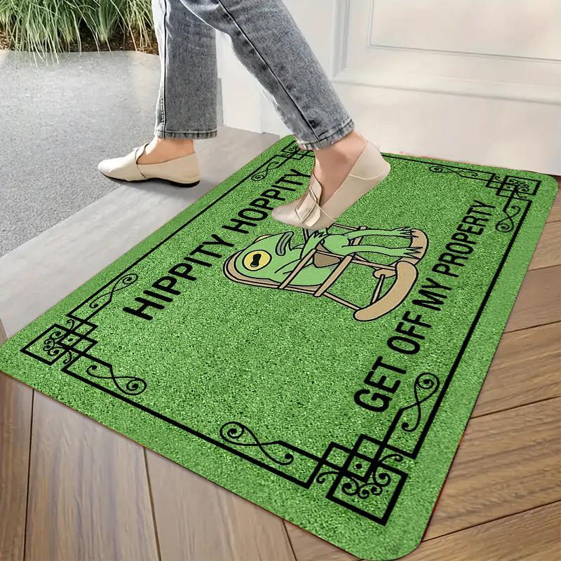 Frog Pattern Non-slip Door Mat, Rectangle Home Decorative Carpet, Decorative Mat for Living Room, Kitchen, Bedroom, Farmhouse, Laundry, Decorative Rug Mat, Decorative Area Rug