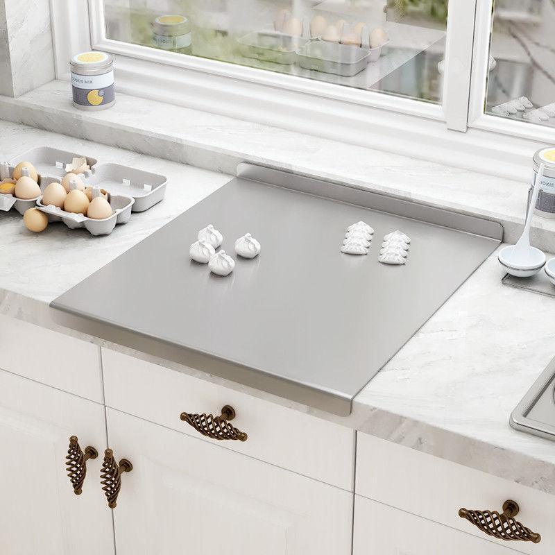 Titanium Metal Cutting Board 40x30cm/40x50cm/40x60cm Durable Large Kitchen Chopping Block for Meat Fruit Vegetables Baking Easy Clean Daily Use