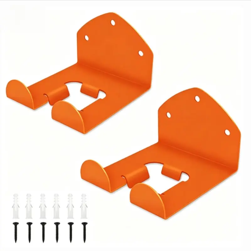 2 Sets Metal Lawn Mower Hanger, Wall Mounted Trimmer Rack for Garage, Tool Organizer Hook, Halloween Christmas Gift