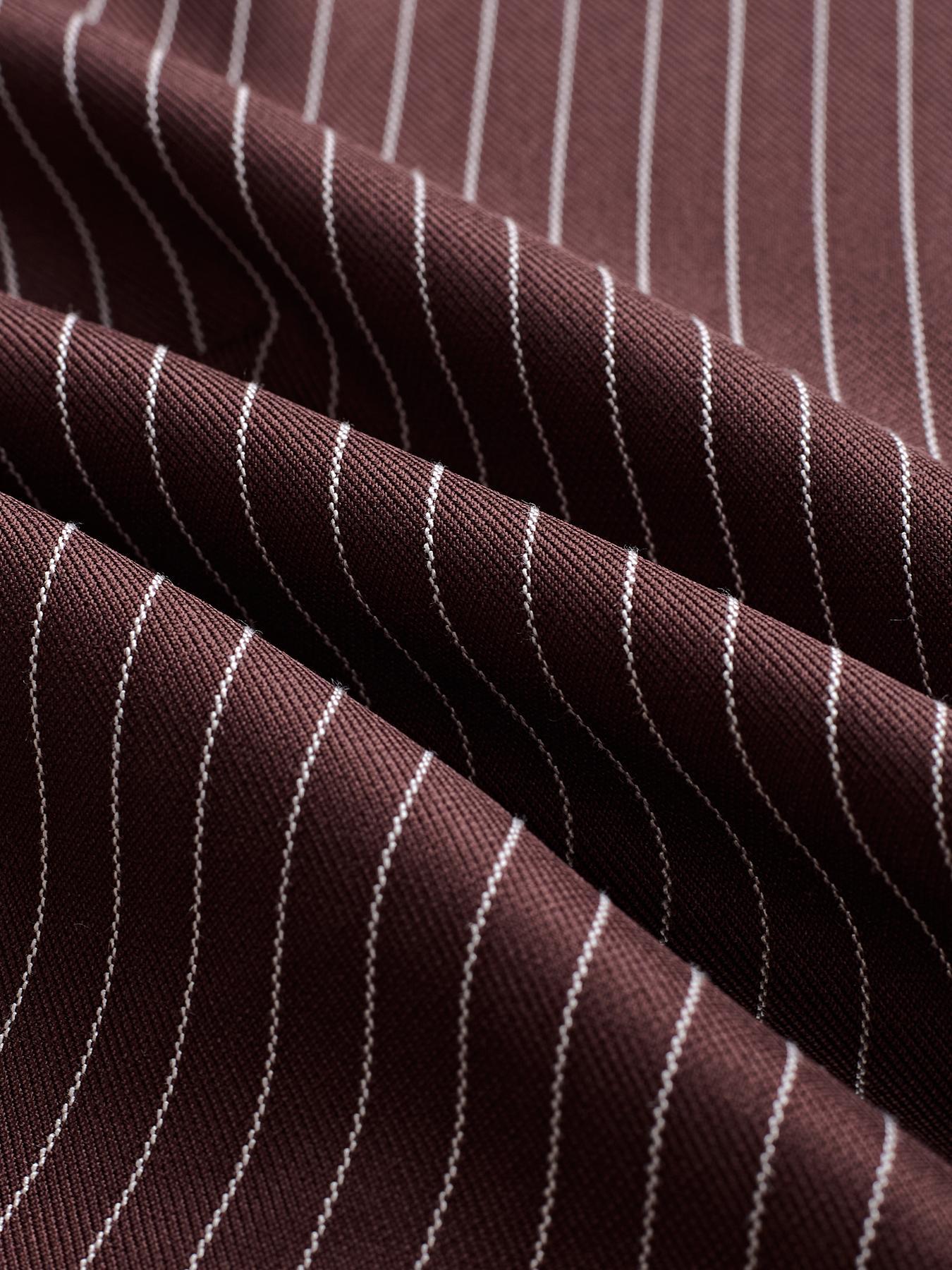 Women's Plain / Striped Print Button  Shirt, Casual Slim-fitting Short Sleeve Collared Top for Daily Wear, Ladies Clothes for All Seasons