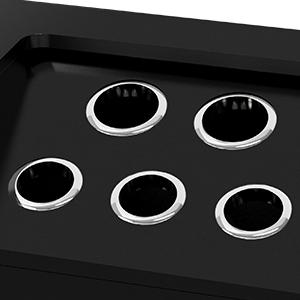 OmySalon Salon Storage Cabinet with Lock, Beauty Barber Salon Styling Station Organizer Equipment,Hair Stylist Station with 5 Hair Dryer Holders,Two Drawers,One Cabinet