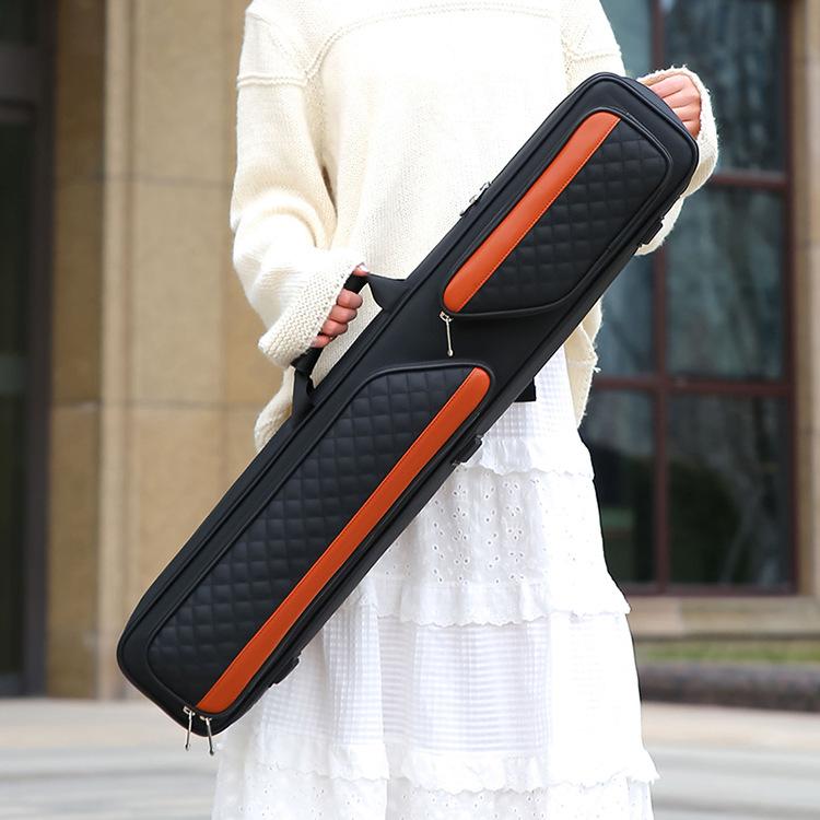 1/2 Billiard Cue Bag with Waterproof Cover, Nine-Ball 7-Hole Large Capacity Barrel Cue Bag, Stylish Billiard Cue Bag