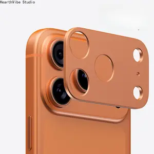 Camera Lens Protector for iPhone 17 Pro Max, Aluminum Alloy Integral Hood with 9H Tempered Glass, Matte Finish, Thin Anti-Scratch Protection Accessory, Accessories