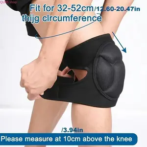 1 Pair Adjustable Thick Padded Knee Pads, Non-Slip Shock Absorbing Breathable Protective Knee Guards, Multi-Use Support Braces For Gardening Cleaning Construction Skate Dance Sports & Daily Workouts
