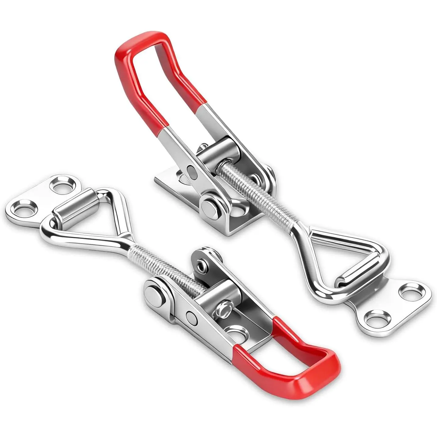 2 Pack Adjustable Toggle Latch 4001, Quick Release Toggle Clamp with 220lbs Capacity for Freezer, Toolbox, , Cabinet & Storage Case (Screws Not Included)