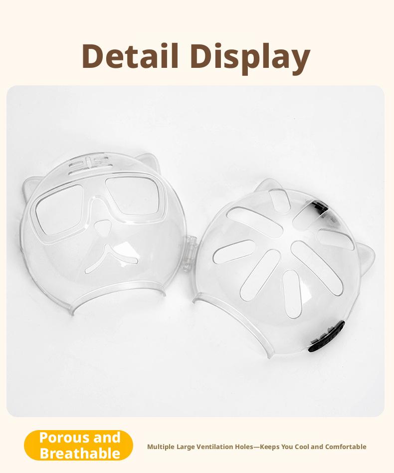 PetBoba Transparent Cat Space Head Cover Elizabeth Collar, Anti-Bite Anti-Scratch Anti-Licking Anti-Fighting Pet Protective Headgear for Bathing & Nail Trimming
