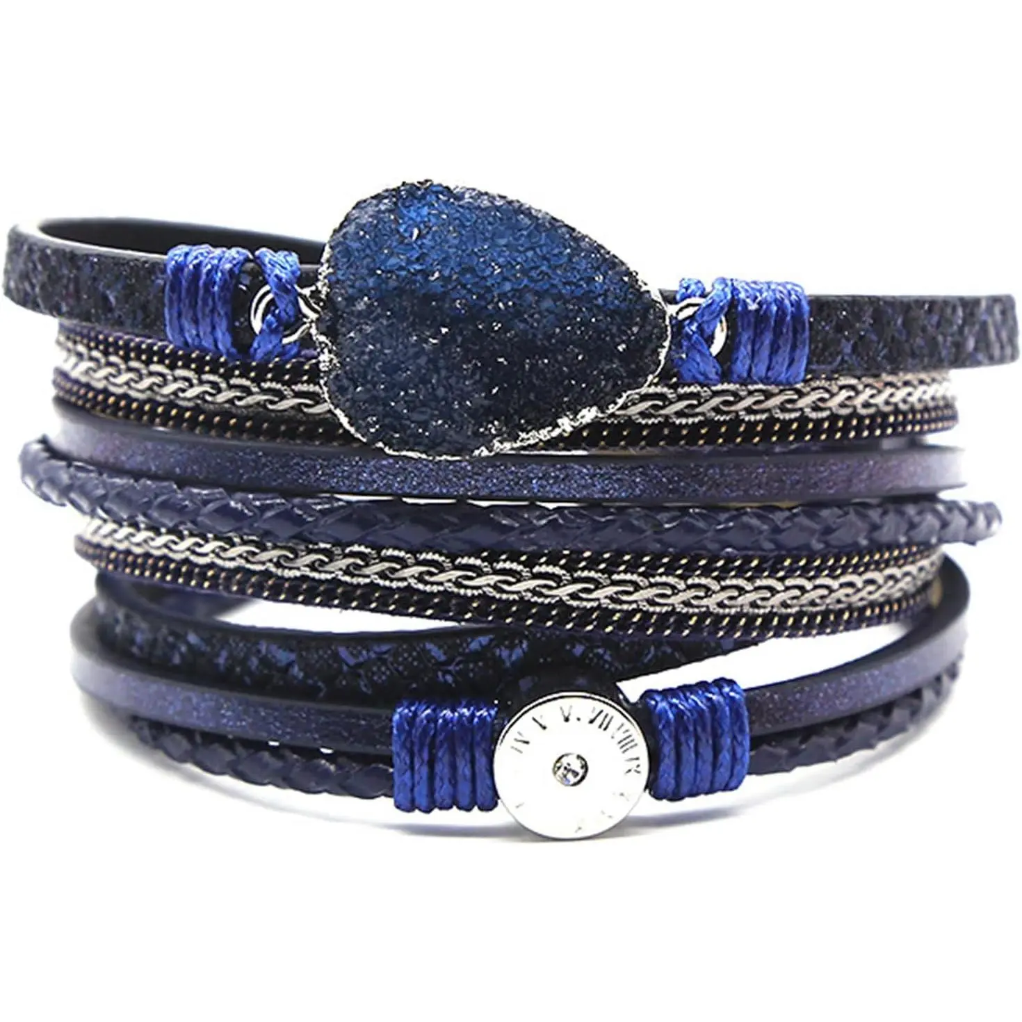 Leather Bracelets for Women Trendy Black Bracelet  Leather Wrap Bracelets  Boho  Gifts