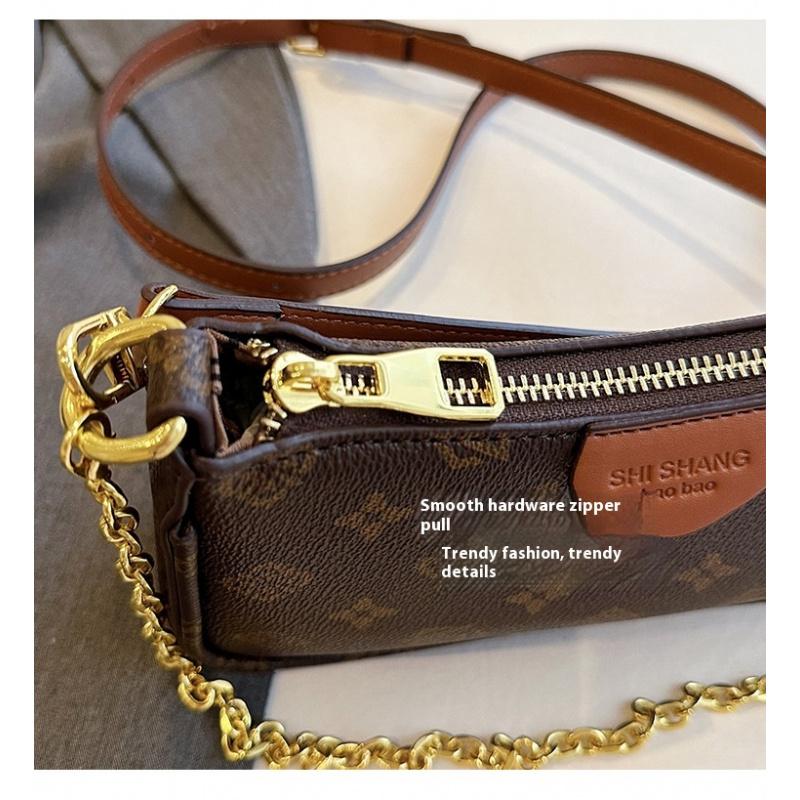 Women's Fashion Bag Women's Vintage Print Chain Small Square Bag Women's Shoulder Bag Crossbody Bag Women's Crossbody Bag Daily Bag Leather Satchel