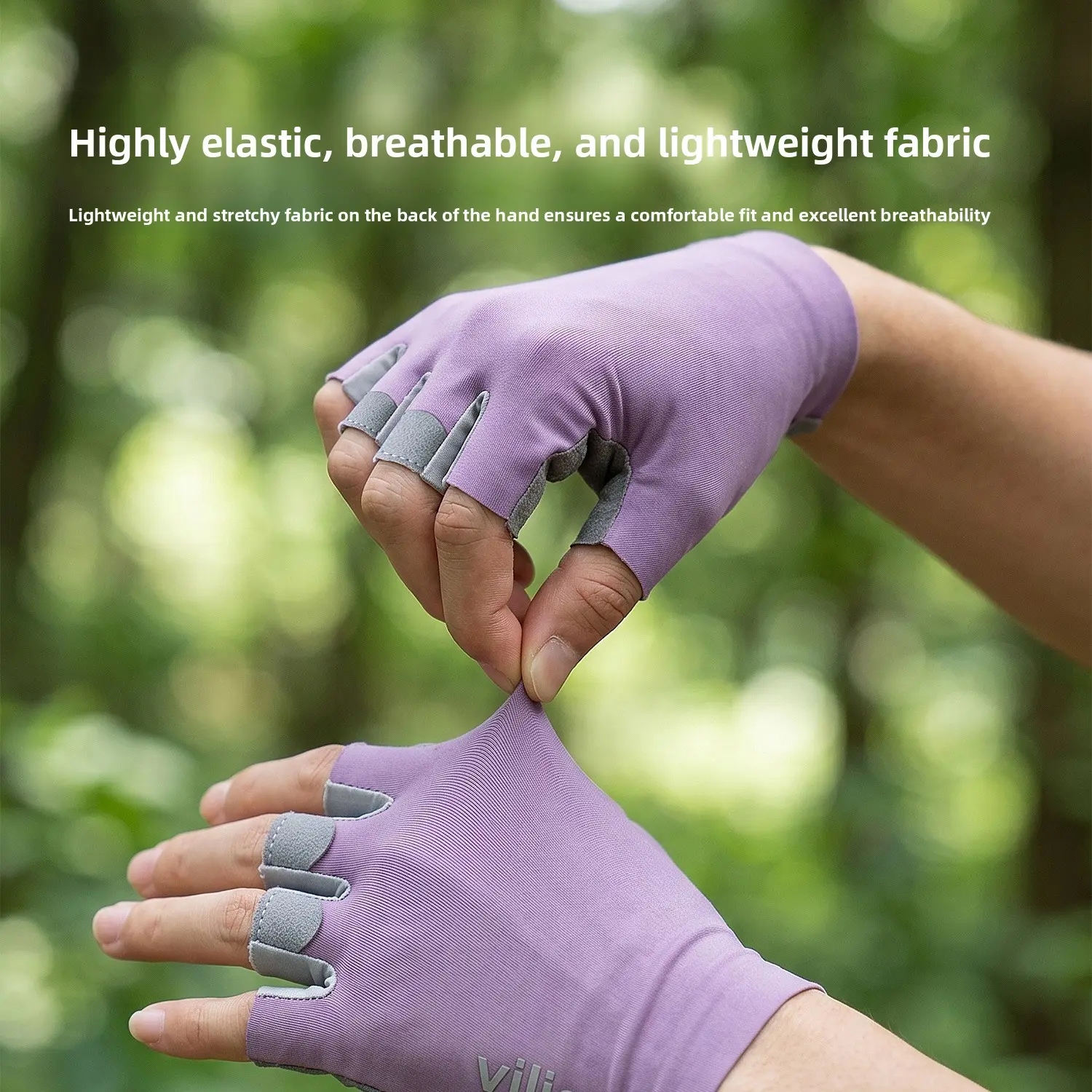 Outdoor sports gloves men's and women's cycling road bicycles shock-absorbing, non-slip and wear-resistant summer thin breathable half-finger gloves