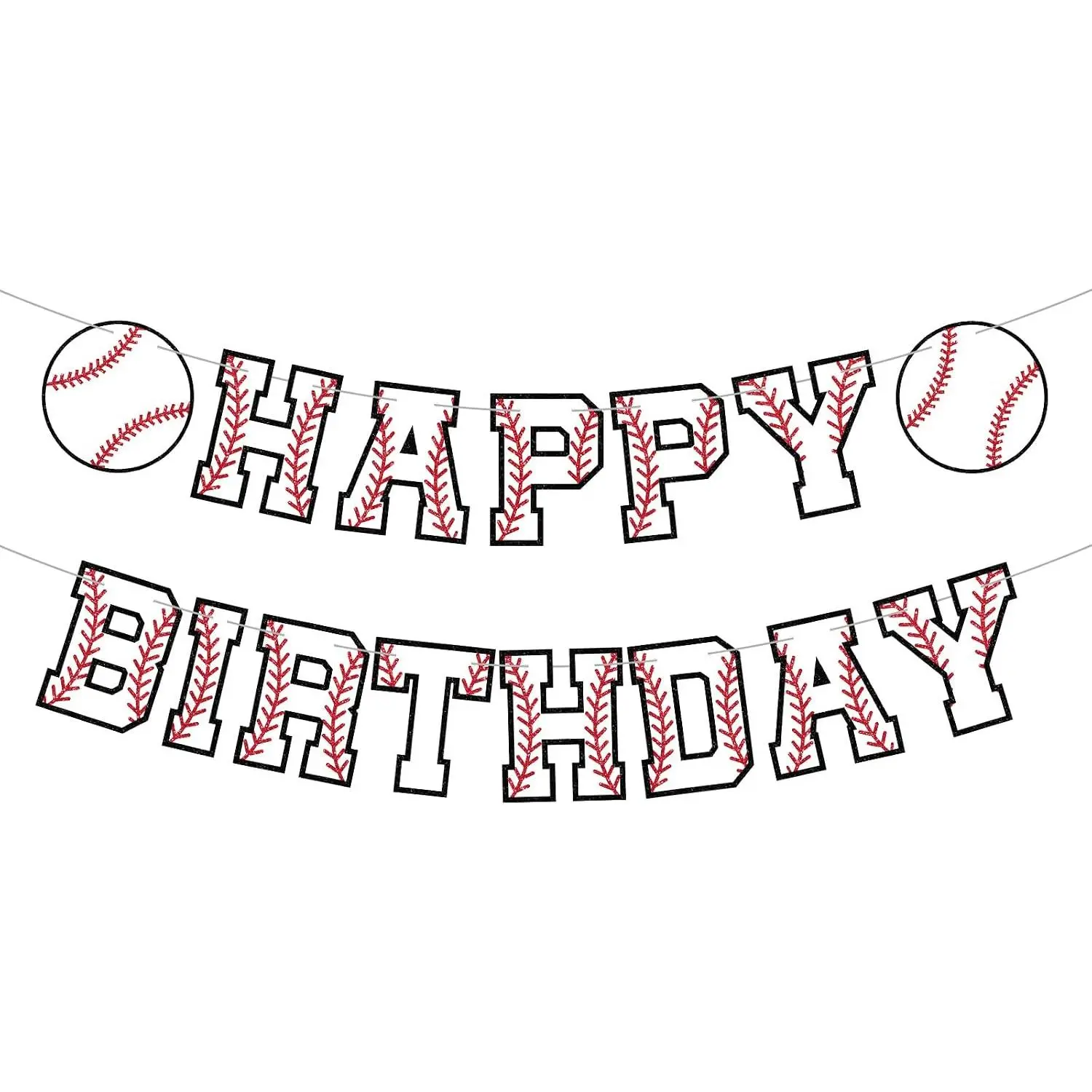 Happy Birthday Banner Baseball, Baseball Birthday Banner, Baseballs Party  Decorations  Theme Party Supplies for Baseballs Player   Parties Favors Decoration