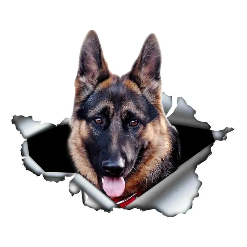 Self-Adhesive Decal German Shepherd Pet Dog Car Sticker Waterproof Auto Decors on Bumper Rear Window Laptop