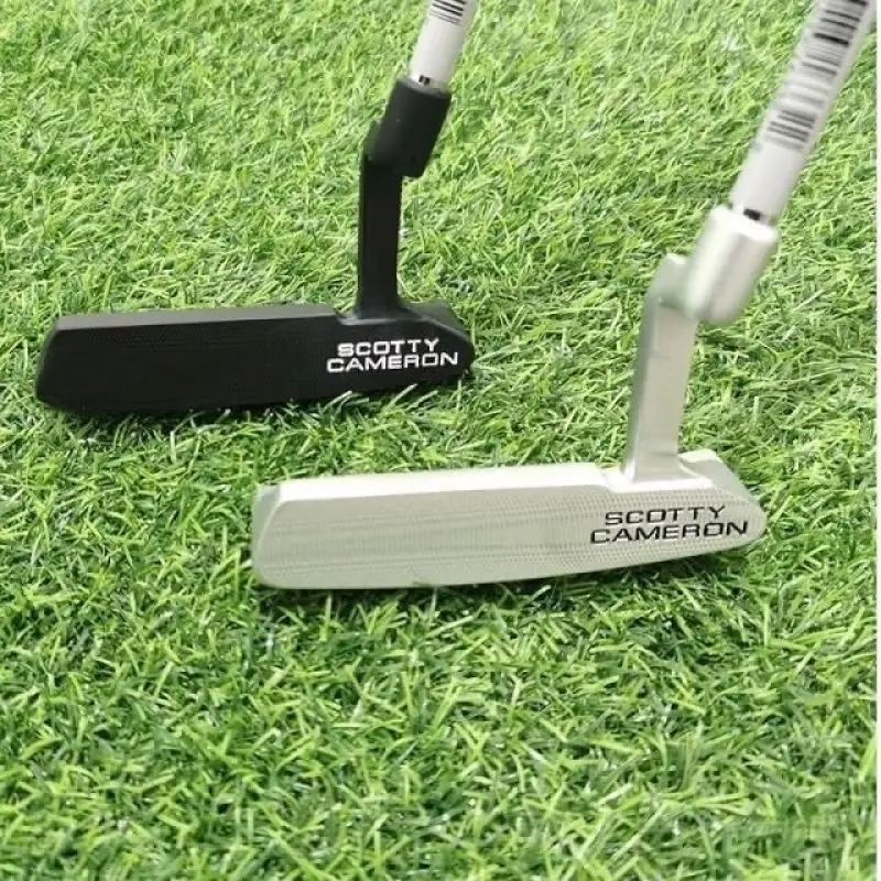 New golf putter, straight bar practice club, universal black and silver color