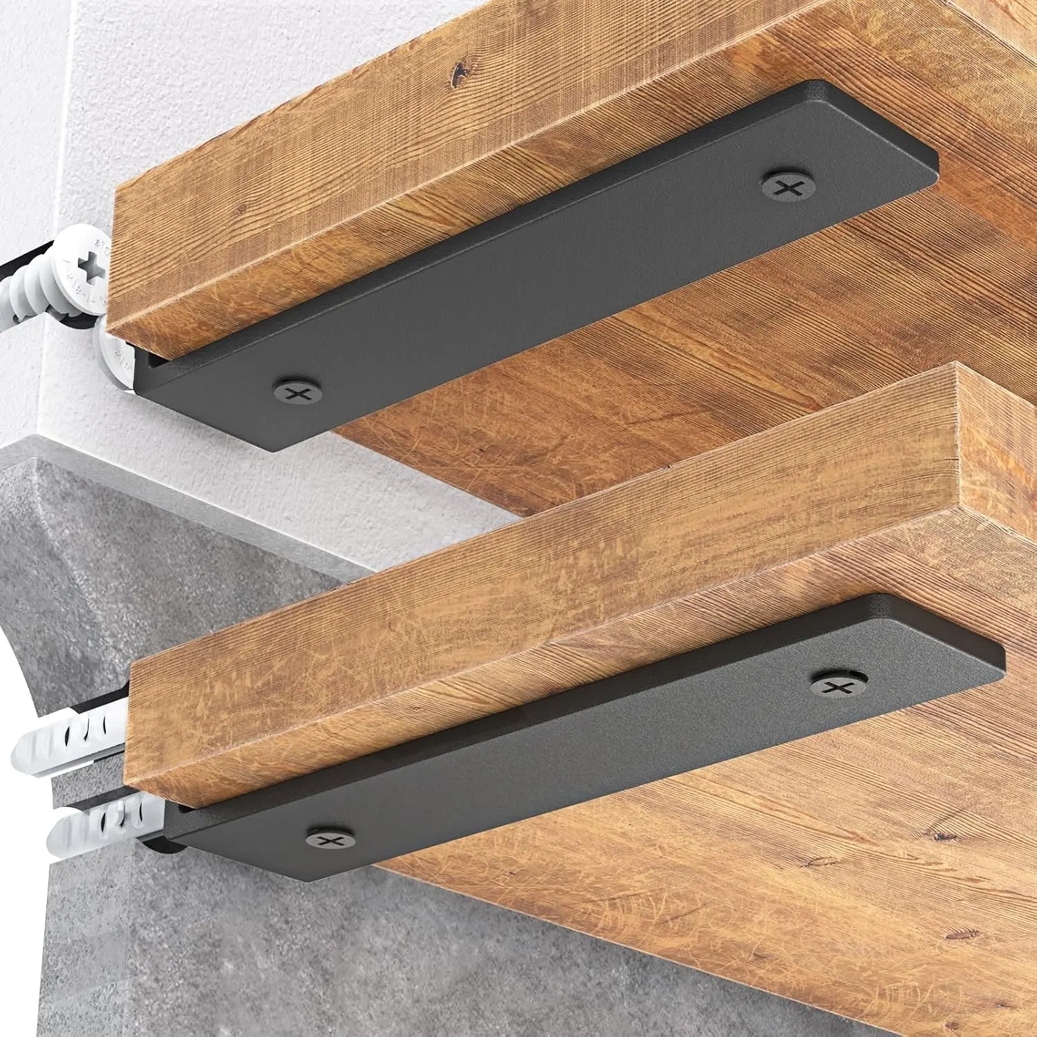 Floating Shelf Brackets 6 Inch for 2×4" Wood Stud, 4 Pack, BlackGift