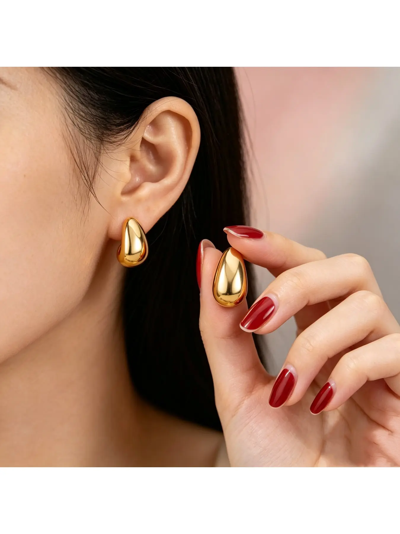 1 pair of fashionable classic water droplet creative women's earrings and earrings suitable for daily parties, banquets, dances, celebrations, holiday gifts