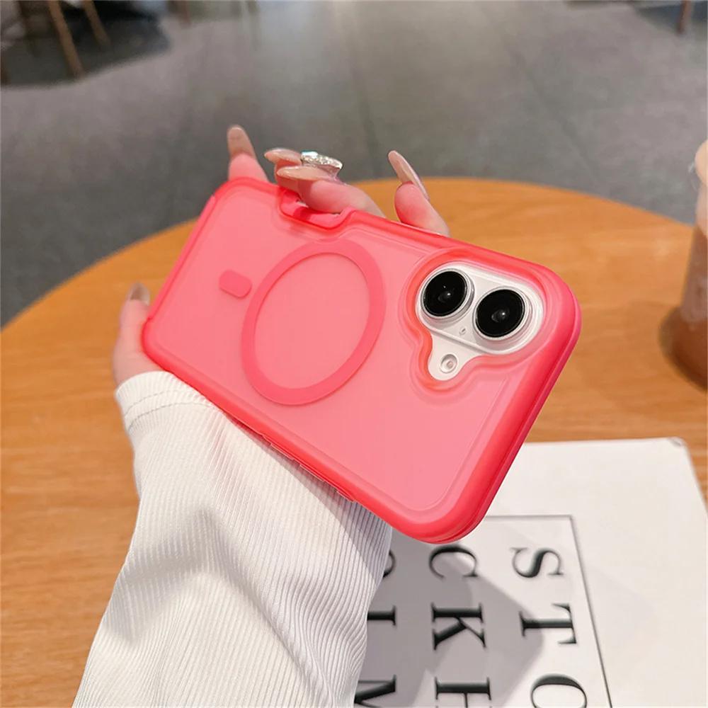 Fin Black Hard Matte Translucent Case For iPhone 17 Pro Max 16 15 14 13 12 Pro Max Plus Phone Cases For MagSafe Wireless Charging Shockproof Protective Protection Cover Cases For iPhone Half Clear Cases