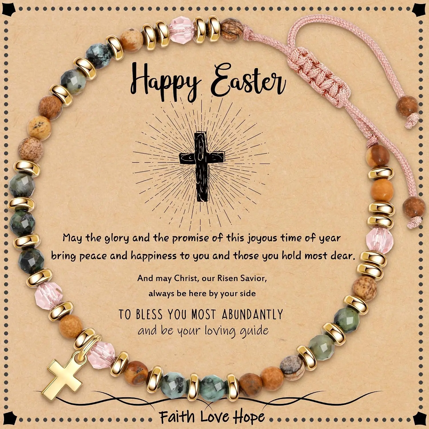 Christian Gifts for Teen Girls, Religious Gifts for Women Stocking Stuffers Bead Bracelet with  Baptism   Bracelets Faith Comfirmation