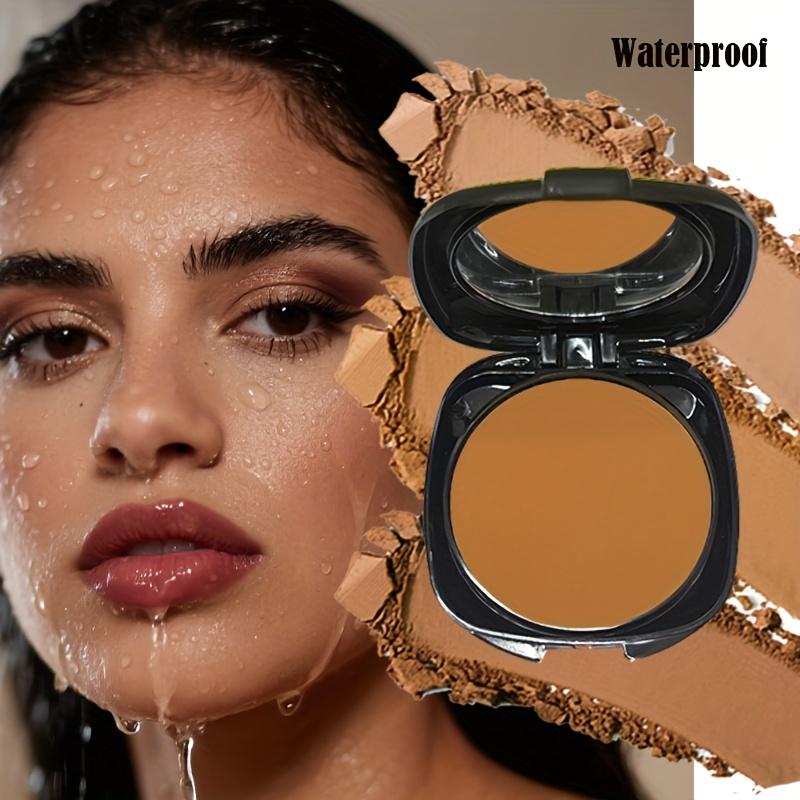 [Waterproof Powder] Waterproof & Sweatproof Contouring and Setting Powder, 3 Shades Available |   Conceals Blemishes & Controls Oil, Matte Finish Foundation with Natural Makeup Feel, Includes Powder Puff bronze  eye  shadow