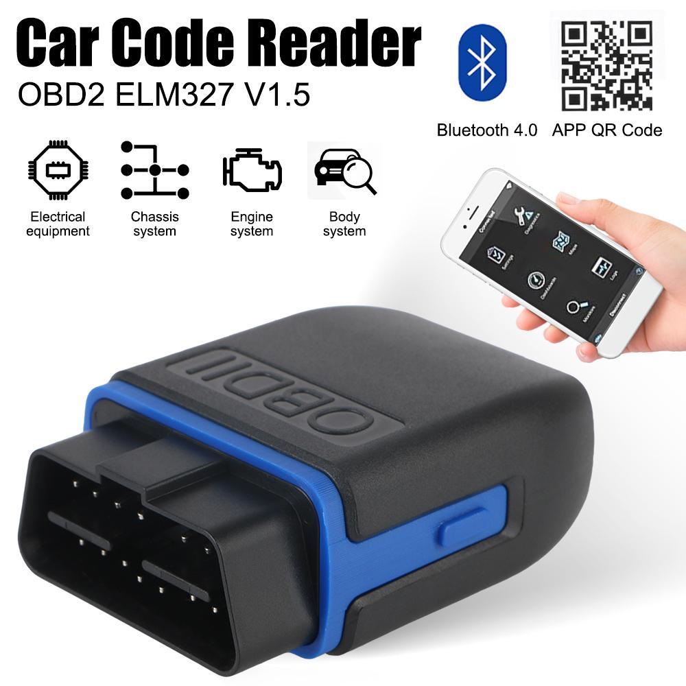 Car Code Reader, Mini Wireless Bluetooth-compatible Diagnostic Scanner, Vehicle Diagnostic Tool, ELM327 V1.5 OBD2 Scanner, Car OBD II Diagnostic Tool for iOS Android & Windows