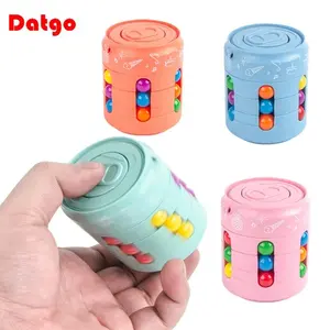 Magic Rotating Bean Puzzle Cube Game Kids Adults Fingertip Fidget Stress Relief Game Montessori Education Toys For Children Gift
