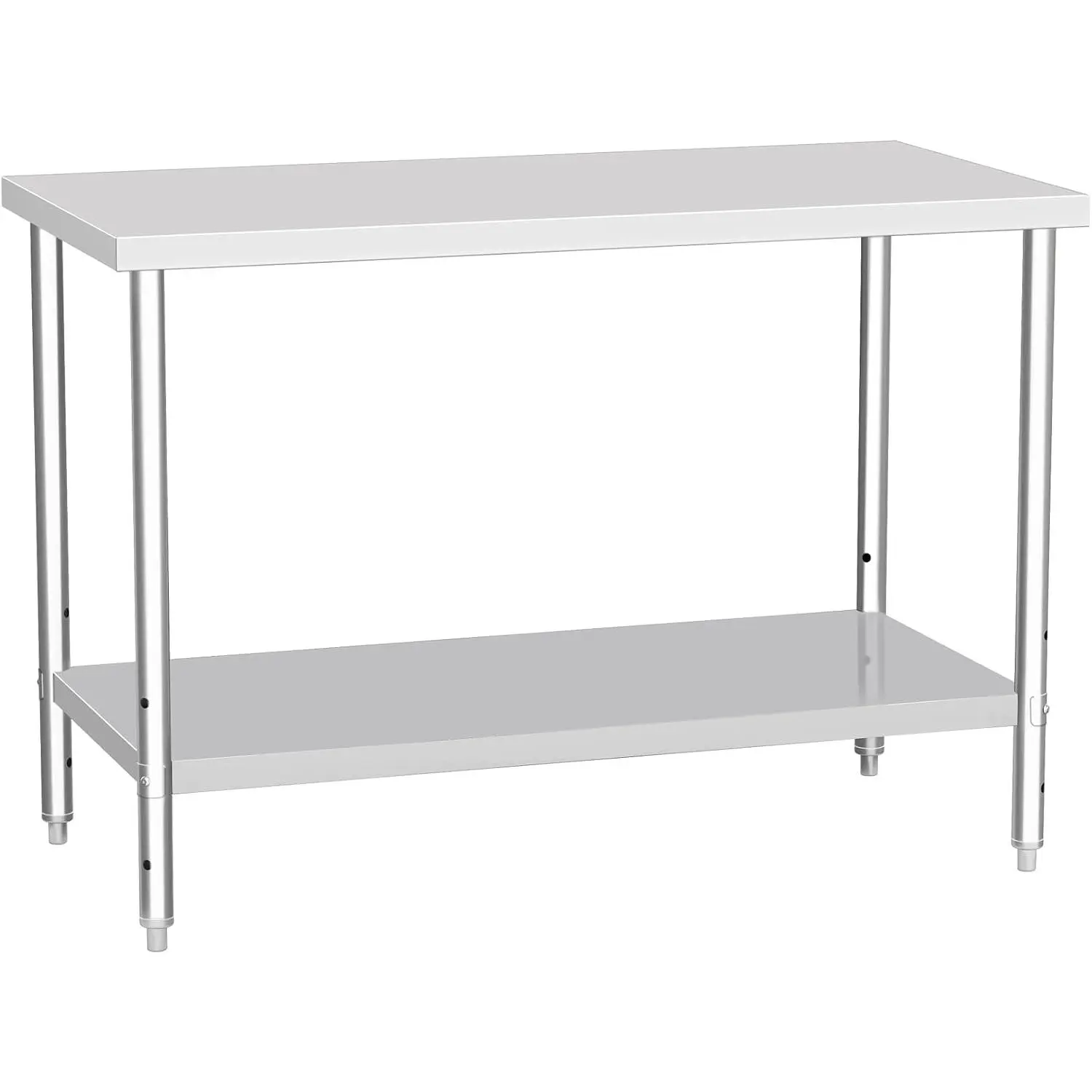 Stainless Steel Table 24x48 Inches Heavy Duty Commercial Kitchen Prep Table with Undershelf for Restaurant,  and Hotel