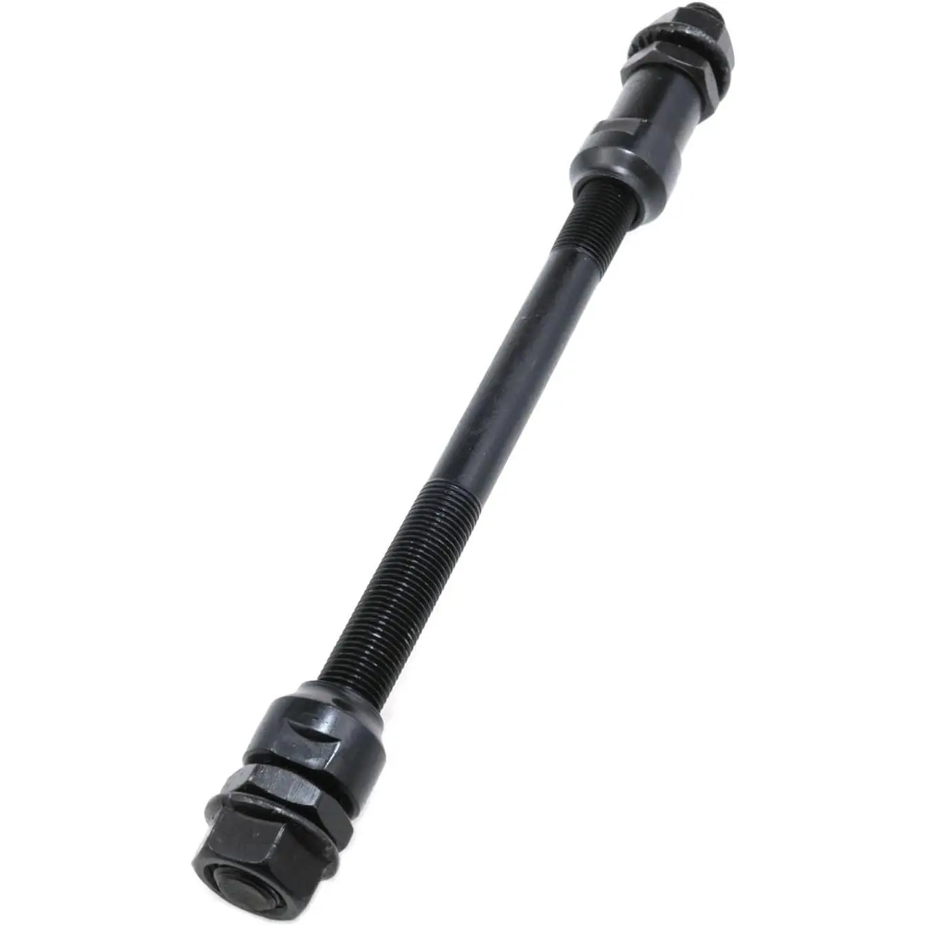 Bicycle Axle 154mm/6.06inch Multi-Speed Front Hub Axle 3/8inch 26tpi Bicycle Shaft Kit with Lock Nut Washer for Electric Vehicle Mountain Bikes 1PCS