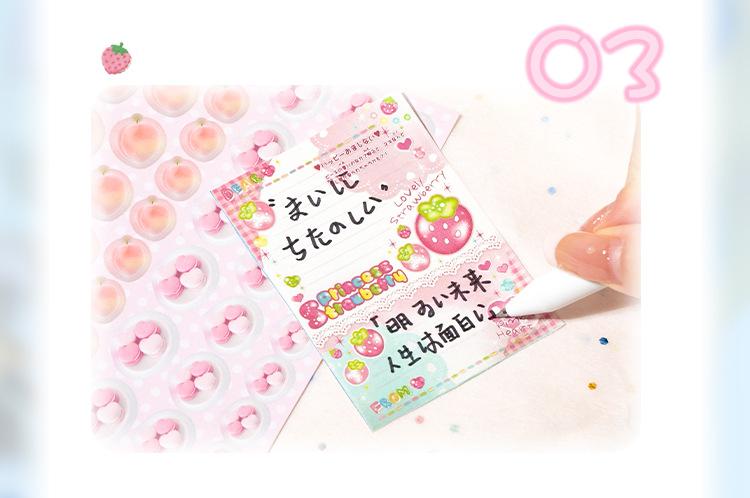 Kawaii Stickers 72sheets/pack Cute cartoon style Mixed materials Multipurpose scrapbook DIY decorative collage