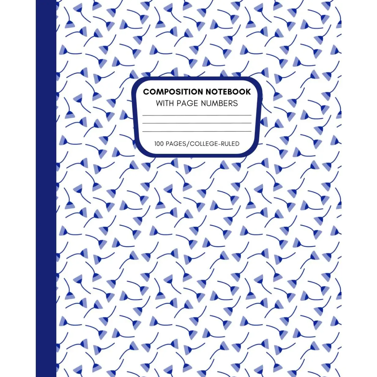 Composition Notebook With Page Numbers: Numbers & Lines Come Together In This Next-Level College-Ruled Composition Notebook (Blue) - Paperback