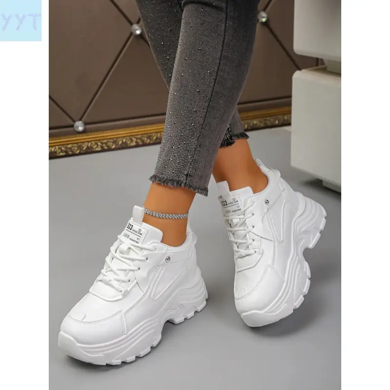 YYT1 Women's Pure Height-Increasing Dad Shoes, Thick Sole Casual Shoes, Short Stature Elevator Platform Sneakers, Walking Shoes, Chunky Fashion Sneakers, Fashionable Versatile Sneakers, All Seasons Sneaker